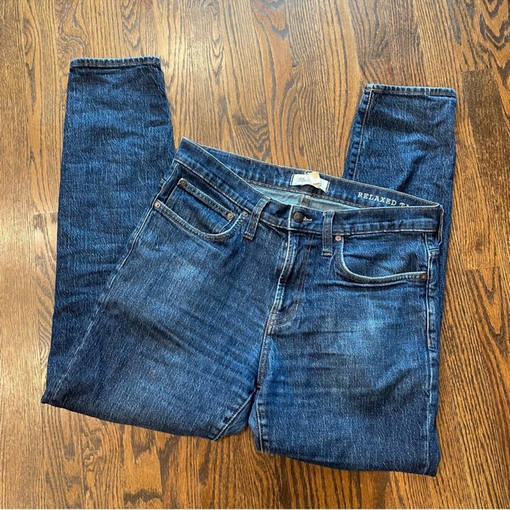 MADEWELL Relaxed Taper Jeans Dark Blue Wash 34x34